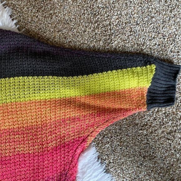 American Eagle Multi Color Sweater Cardigan Open Front NEW Women’s Size XXS - Picture 5 of 7